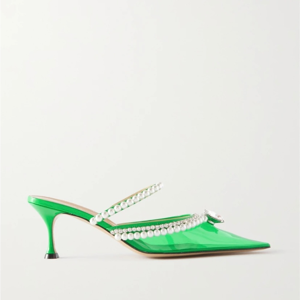 Mach & Mach patent-leather mules